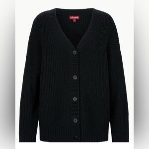 STAUD ⭐️NEW⭐️ Matilda Wool Women’s Cardigan Black - Size Large NWT